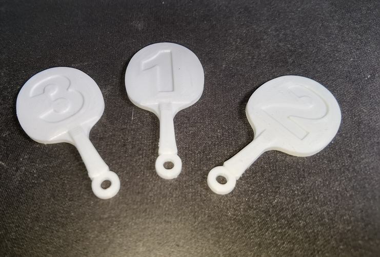 Table Tennis Tournament Keychain 3D Print 404377