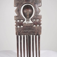 African Mask Hair Comb - Thumbnail 1