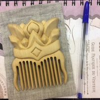 Lotus Flower Blossom Hair Comb - Thumbnail 1