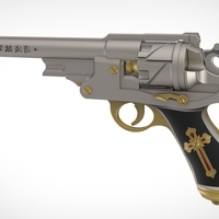 Revolver from the movie Van Helsing 2004 3D print model - Thumbnail 2
