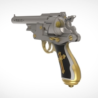 Revolver from the movie Van Helsing 2004 3D print model - Thumbnail 3