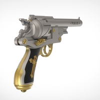 Revolver from the movie Van Helsing 2004 3D print model - Thumbnail 5