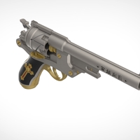 Revolver from the movie Van Helsing 2004 3D print model - Thumbnail 8