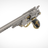 Revolver from the movie Van Helsing 2004 3D print model - Thumbnail 10