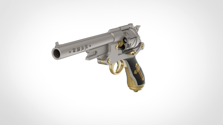 Revolver from the movie Van Helsing 2004 3D print model