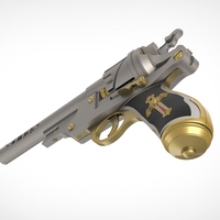 Revolver from the movie Van Helsing 2004 3D print model - Thumbnail 13