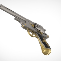 Revolver from the movie Van Helsing 2004 3D print model - Thumbnail 14