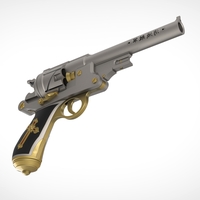 Revolver from the movie Van Helsing 2004 3D print model - Thumbnail 15