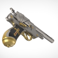 Revolver from the movie Van Helsing 2004 3D print model - Thumbnail 16