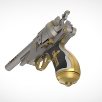 Revolver from the movie Van Helsing 2004 3D print model - Thumbnail 17
