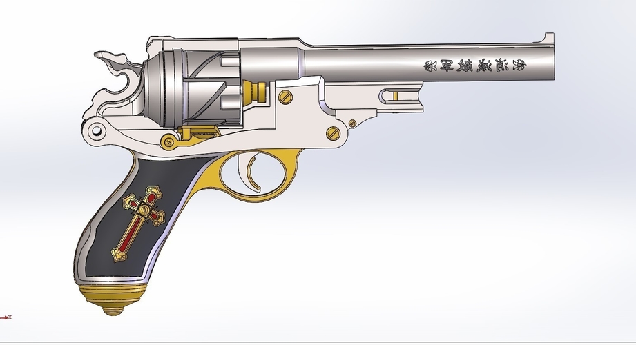 Revolver from the movie Van Helsing 2004 3D print model 3D Print 404701