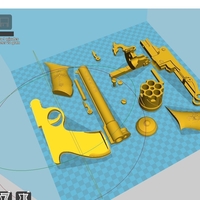 Revolver from the movie Van Helsing 2004 3D print model - Thumbnail 19