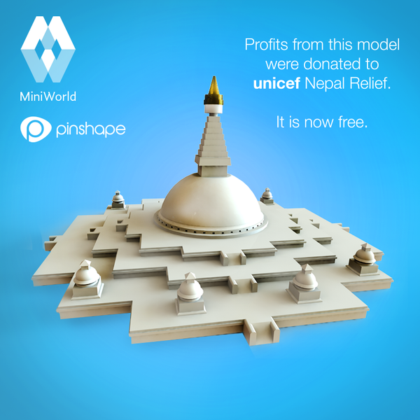 Medium Boudhanath Stupa 3D Printing 40474