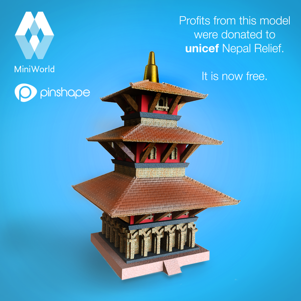 Medium Durbar Square Pagoda 3D Printing 40476