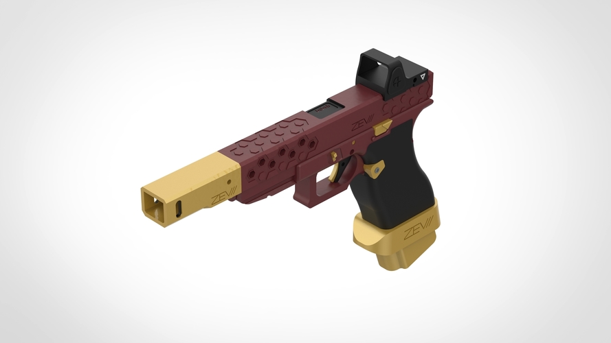 Deadshot gun from the movie Suicide Squad 3D print model
