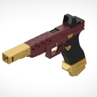 Small Deadshot gun from the movie Suicide Squad 3D print model 3D Printing 404794
