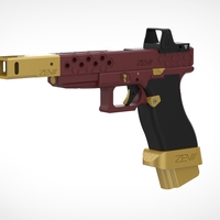 Deadshot gun from the movie Suicide Squad 3D print model - Thumbnail 2