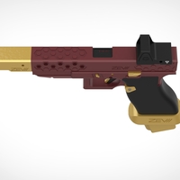 Deadshot gun from the movie Suicide Squad 3D print model - Thumbnail 5