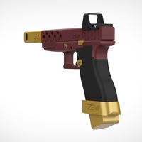 Deadshot gun from the movie Suicide Squad 3D print model - Thumbnail 8