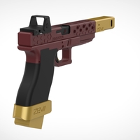 Deadshot gun from the movie Suicide Squad 3D print model - Thumbnail 9