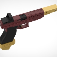Deadshot gun from the movie Suicide Squad 3D print model - Thumbnail 11