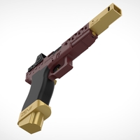 Deadshot gun from the movie Suicide Squad 3D print model - Thumbnail 15