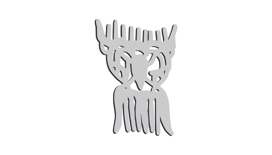 Deer Antler Hair Comb 3D Print 404879