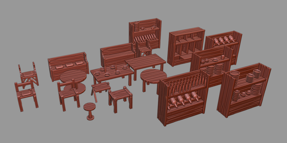 28mm tables wood mixed tabletop