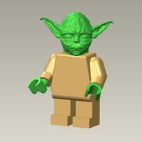 Small Giant Lego Yoda 3D Printing 40498