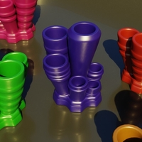 Abstract Pen Holder Desk Tidy 3D Print model - Thumbnail 2