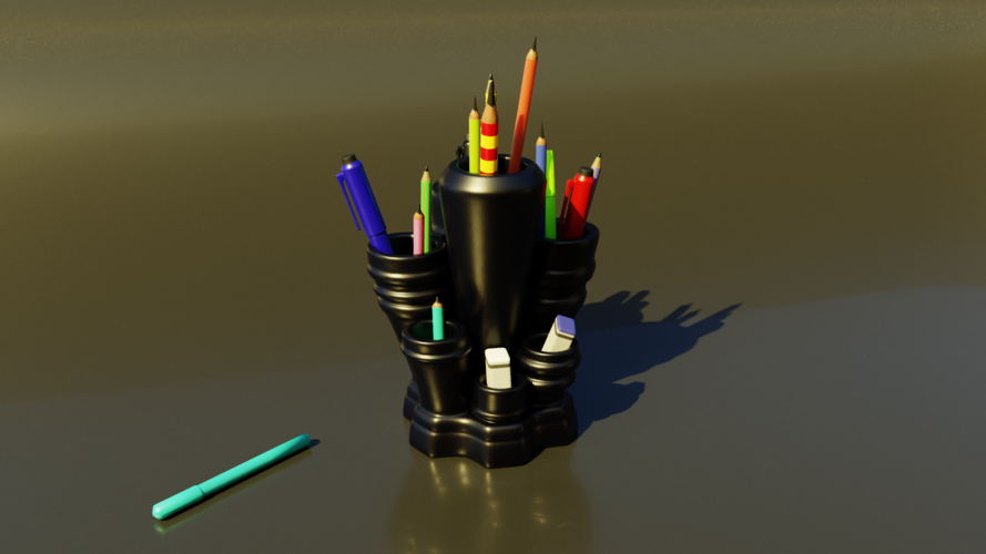 Abstract Pen Holder Desk Tidy 3D Print model 3D Print 405083