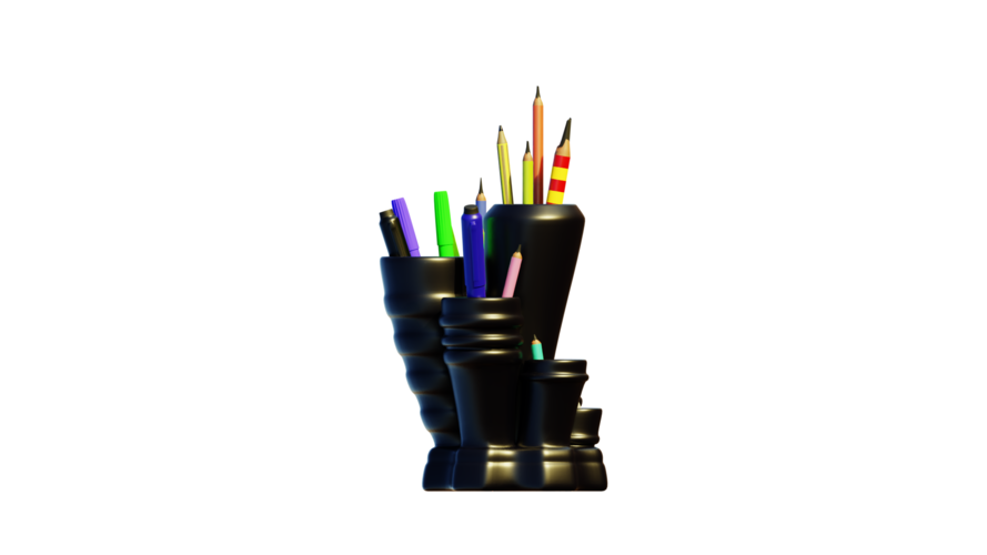 Abstract Pen Holder Desk Tidy 3D Print model 3D Print 405084