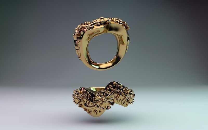 Floreal Ring 3D Print 40521
