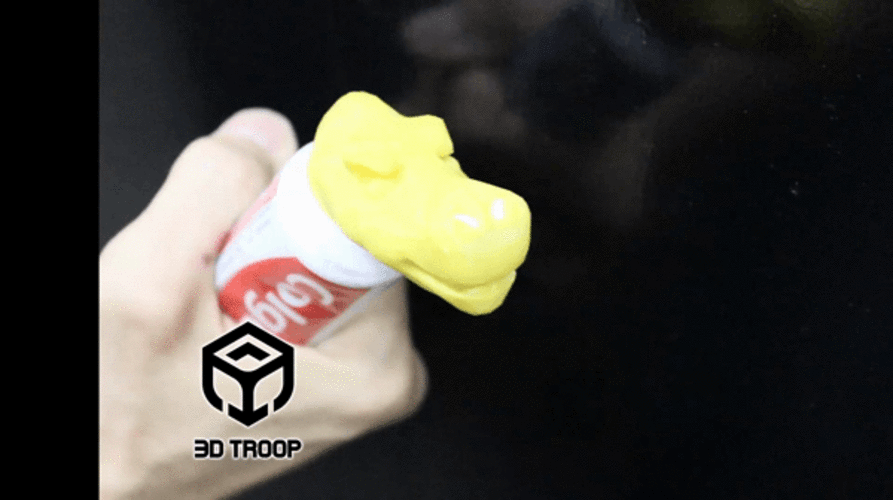 DINO TOOTHPASTE CAP 3D Print 405217