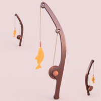 Small fishing rod 3D Printing 405434