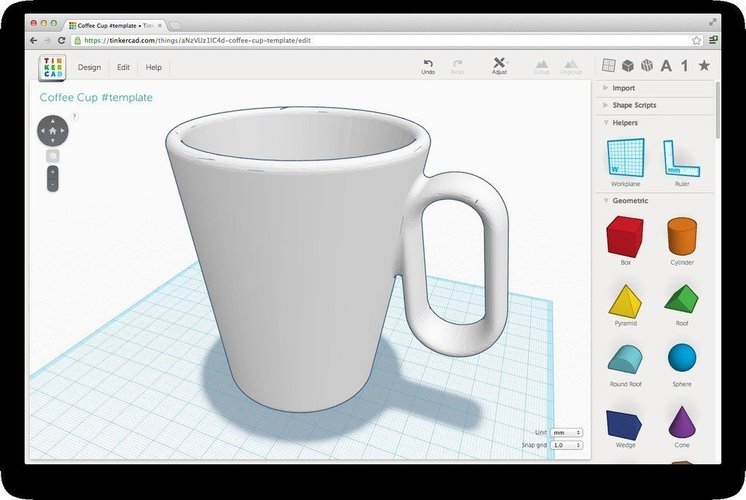3D Printed Coffee Cup by Salokannel | Pinshape