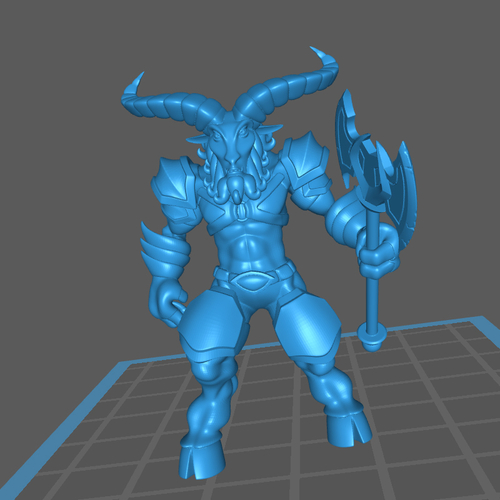 Beastman - Goat-Man - Warrior of Chaos 3D Print 405481