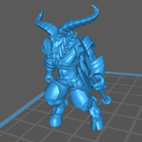 Small Beastman - Goat-Man - Warrior of Chaos 3D Printing 405483