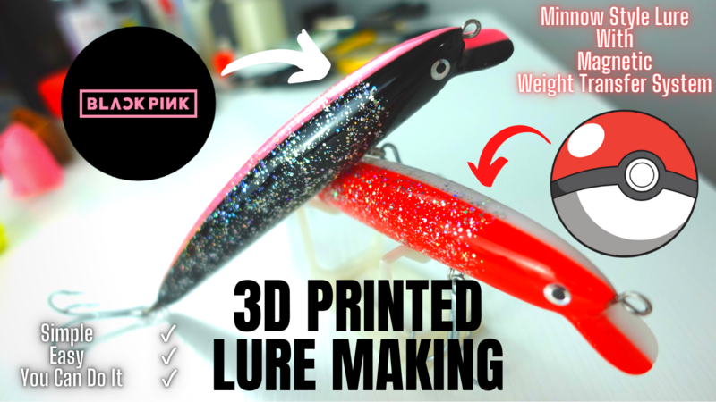Minnow lure with magnetic weight transfer system. Fishing lure.