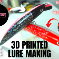 Small Minnow lure with magnetic weight transfer system. Fishing lure. 3D Printing 405901