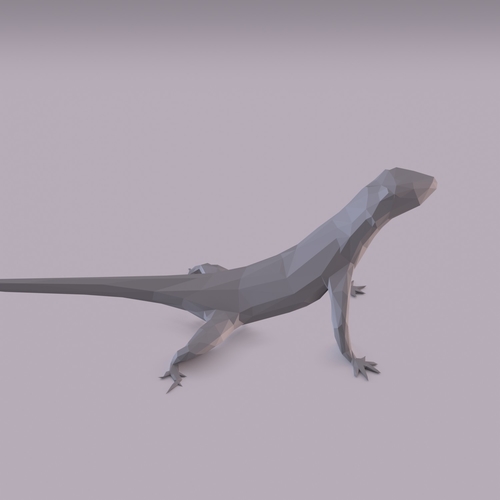 Lizard low poly 3D Print 406005