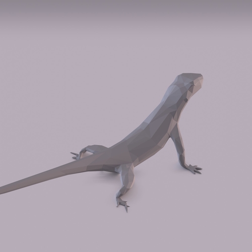 Lizard low poly 3D Print 406006
