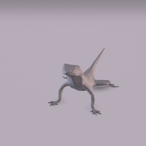 Lizard low poly 3D Print 406011