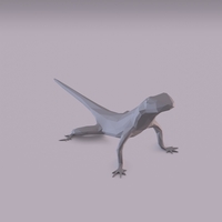 Small Lizard low poly 3D Printing 406013