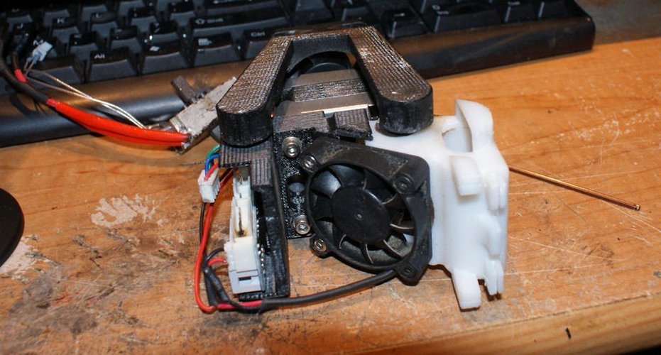 Fan mount for the UP MIni extruder stepper 3D Print 40627