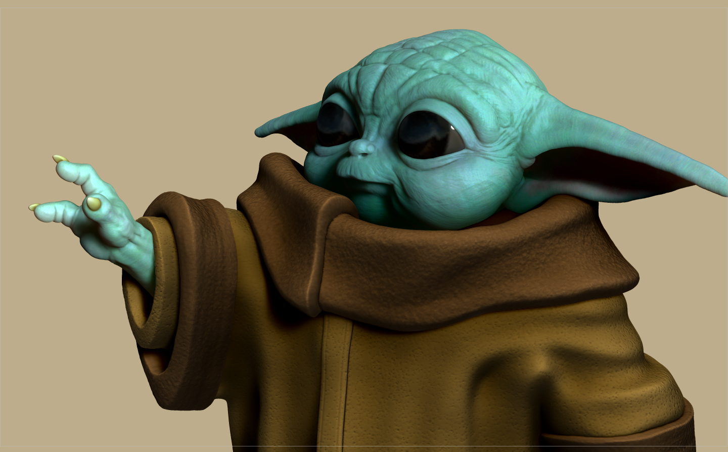 3D file GROGU - Baby Yoda Using the Force - With Cup - PACK - The  Mandalorian 👶・3D printable design to download・Cults