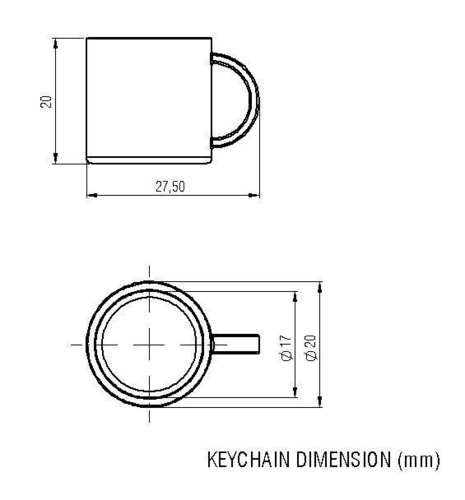 Keychain Mug 3D Print 406366