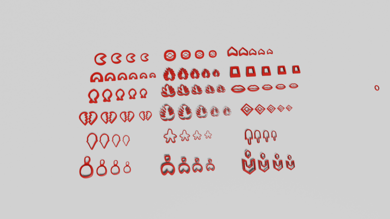 polymeric clay cutters- pack