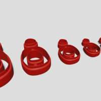 Small Cortador de arcilla polimerica- pendientes 3D Printing 406475