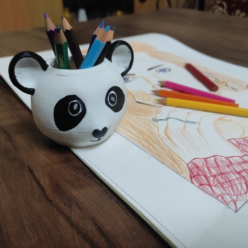 Cute Panda Desk Organizer 3D Print 406525